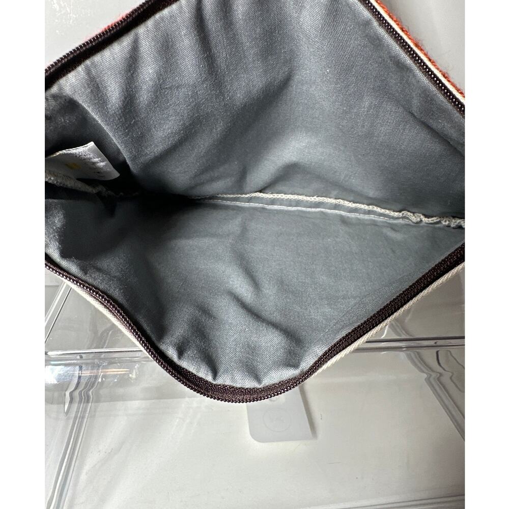 Kaross Hand Embroidered Zip Pouch Bag Shangaan Cloth South Africa Artisan Ethnic - Picture 6 of 8